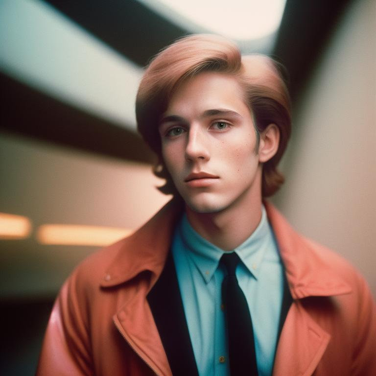 Man in brown leather jacket